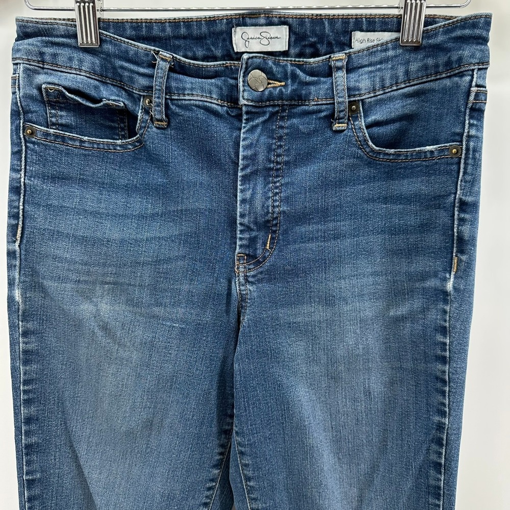 Jessica Simpson Jeans Womens 6 Blue Denim High Rise Skinny Ankle Stretch Outdoor